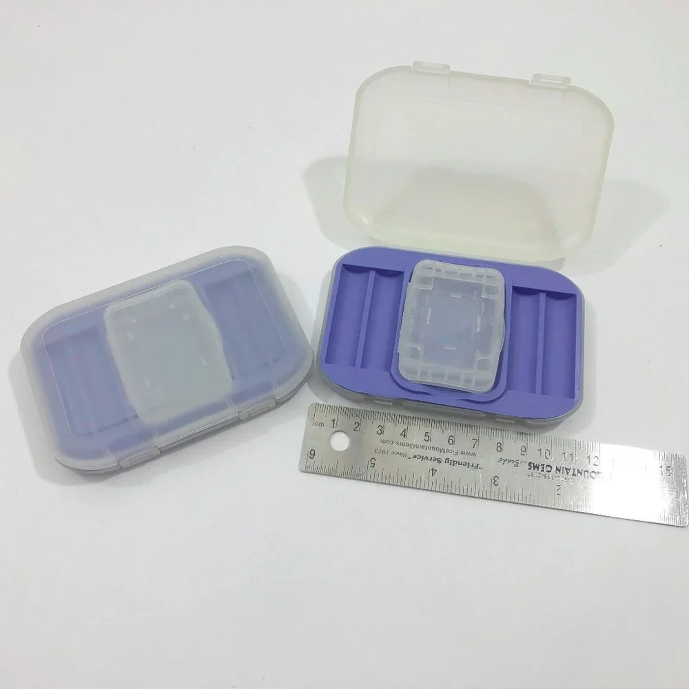 Battery & Memory Card Holder Box 4.5x3x.9 inches Set of 2 Boxes